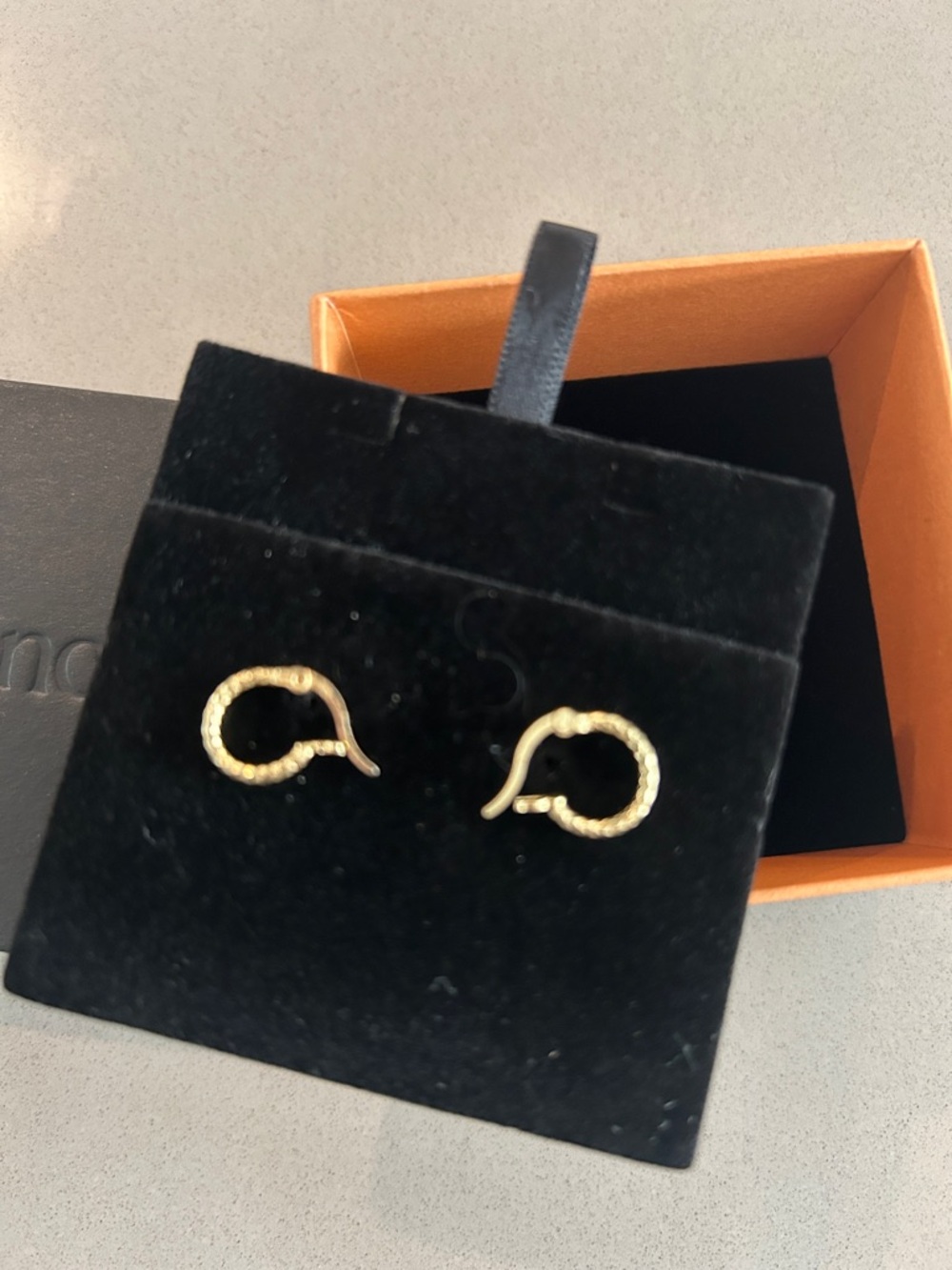 Quince Gold Mini Hoop Earrings - Picture 2 of 2